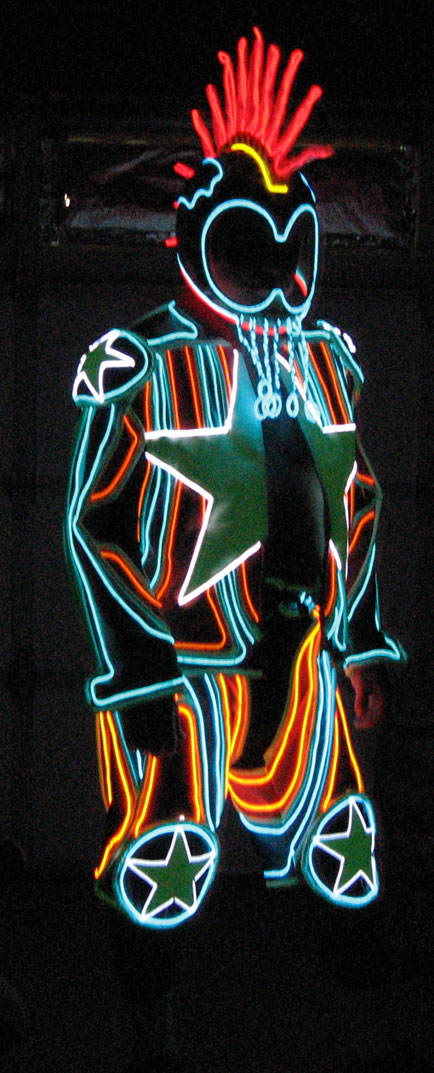 Cool Neon EL Wire Star Suit